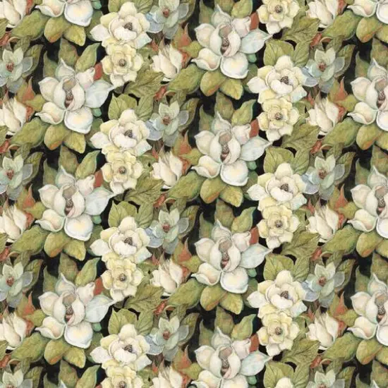 Springs Creative Iridescent Peacock Magnolia Cotton Fabric {1}