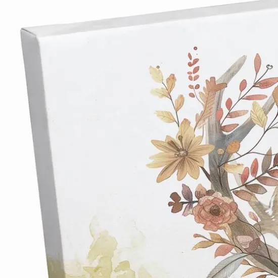 Ornate Autumn Deer 16" x 16" Canvas Wall Art {6}