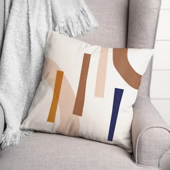 Fall Abstract Arches & Lines Indoor/Outdoor Pillow {3}