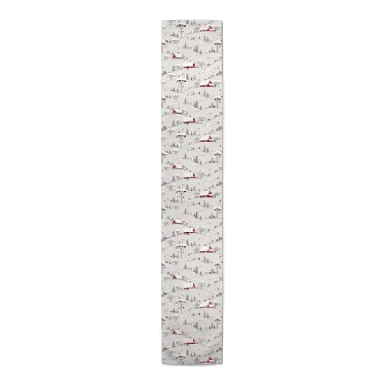 Snowy Village 16x72 Poly Twill Table Runner {4}