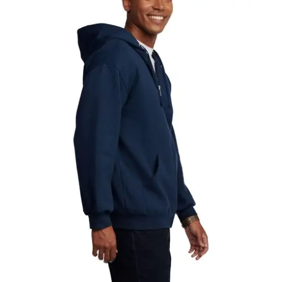 Fruit of the Loom Eversoft Fleece Full Zip HoodieNavy {5}