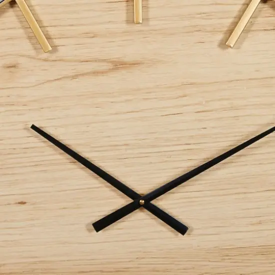 Brown Rustic Wood Wall Clock, 24" x 24" {5}