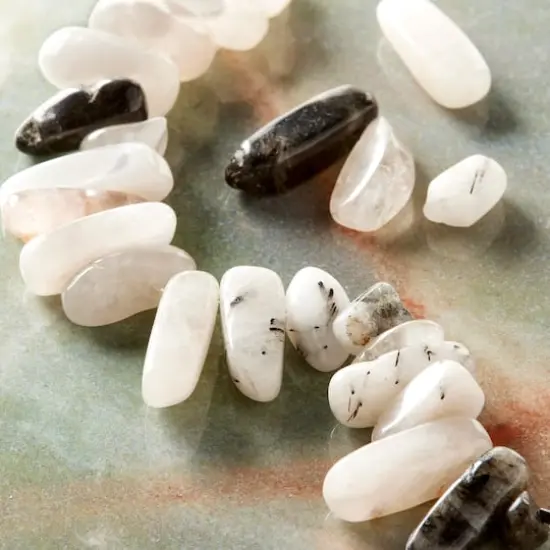Black & White Rutilated Quartz Chip Beads by Bead Landing&trade; {3}