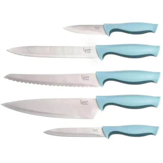 Spice by Tia Mowry Savory Saffron Blue 14 Piece Cutlery Set {4}