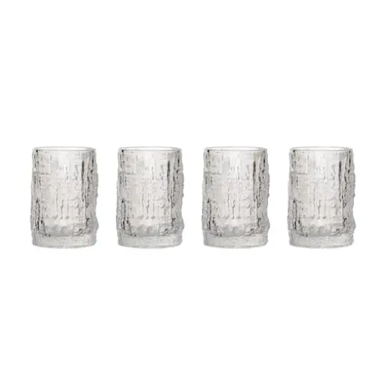Hello Honey® 10oz. Clear Glass Embossed Design Drinking Glasses, 4ct. {1}