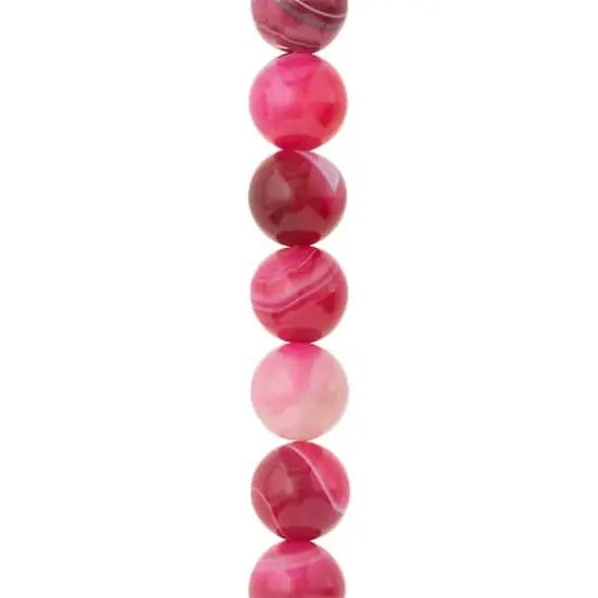 Pink Dyed Agate Round Beads, 12mm by Bead Landing&trade; {1}