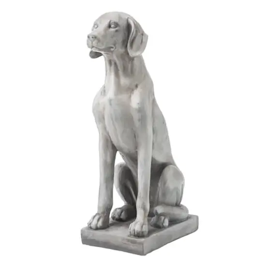 Glitzhome&reg; 28" Sitting Labrador Retriever Dog Statue {1}