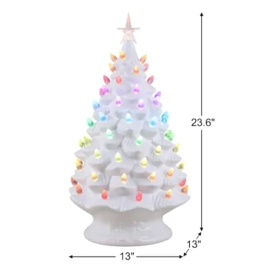 Mr. Christmas 24" Nostalgic Ceramic Tree with RGB Lightshow {4}