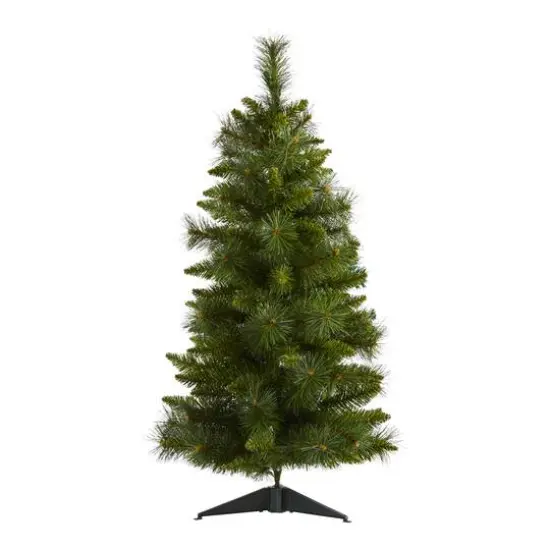3ft. Pre-Lit New Haven Pine Artificial Christmas Tree, Warm White LED Lights {4}