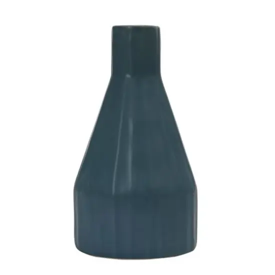 Hello Honey&reg; 9" Slate Blue Ceramic Vase {3}
