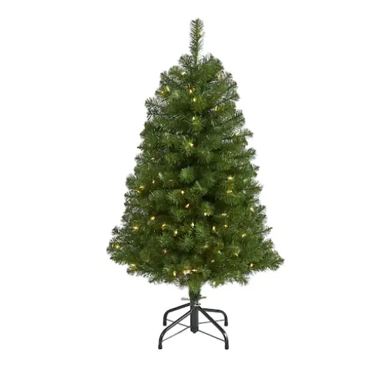 4ft. Pre-Lit Virginia Fir Artificial Christmas Tree, Clear Lights {1}