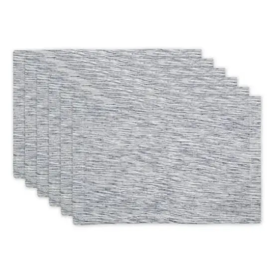 DII® Tonal Recycled Cotton Slubby Rib Placemats, 6ct. Navy/Off White {1}