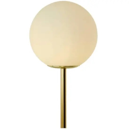 73" 2 Orb Light Floor Lamp with Marble Base Gold {4}