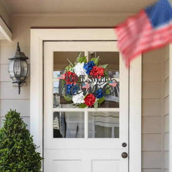 Glitzhome&reg; 24" Metal Home Sweet Home Wall D&eacute;cor with Changeable Shapes {6}