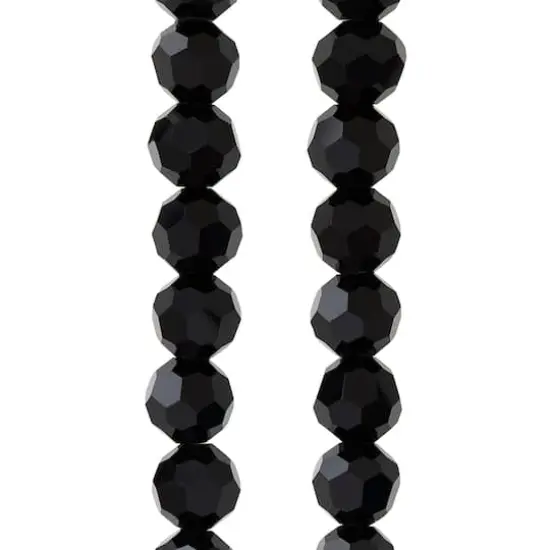 Black Glass Faceted Round Beads, 10mm by Bead Landing&trade; {1}