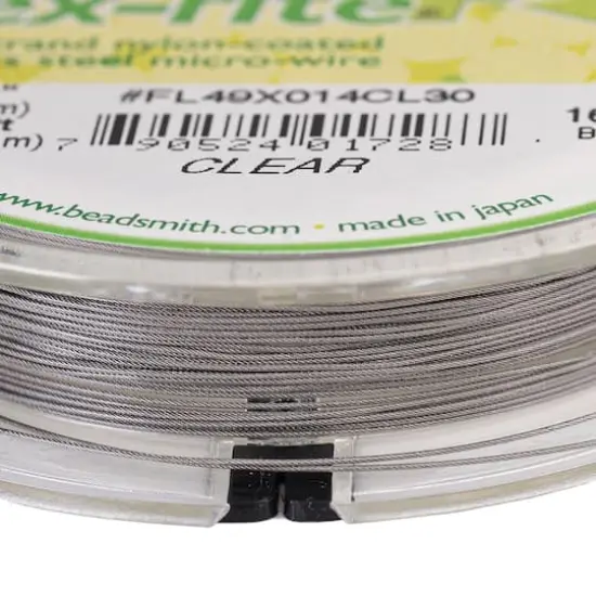 Flex-Rite&reg; 0.014" Clear 49 Strand Beading Wire {3}