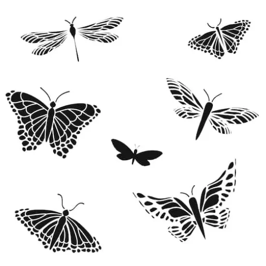 The Crafter's Workshop Mariposas Stencil, 6'' x 6'' {1}