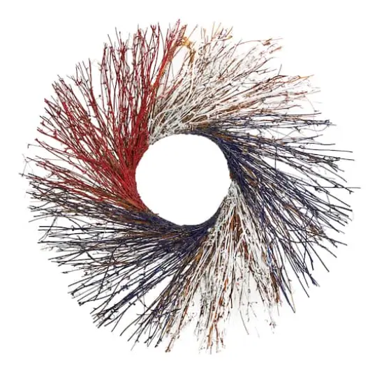 24" Red, White & Blue Americana Twig Wreath {1}