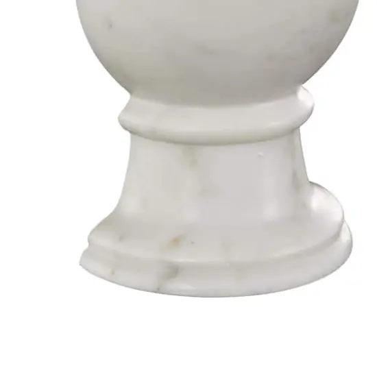 7" White Marble Globe Sleek Orb Decorative Bookends, 2ct. {5}