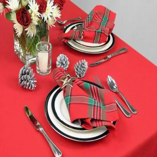 DII&reg; Red Polyester Tablecloth 52x70 {5}