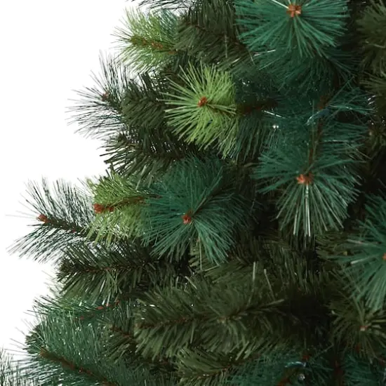 6ft. Pre-Lit Mixed Green Scotch Pine Artificial Christmas Tree with LED Lights {6}