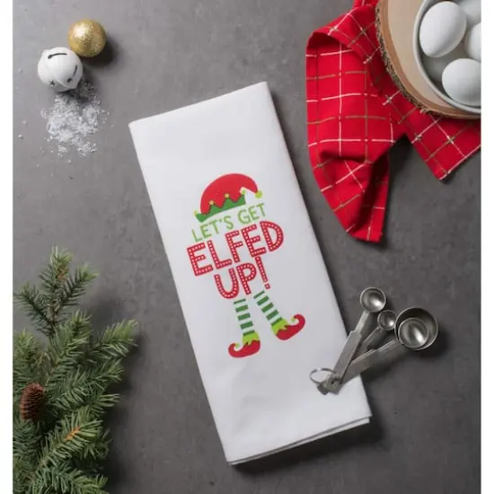 DII&reg; Assorted Elfed Up Holiday Printed Dishtowel Set {7}