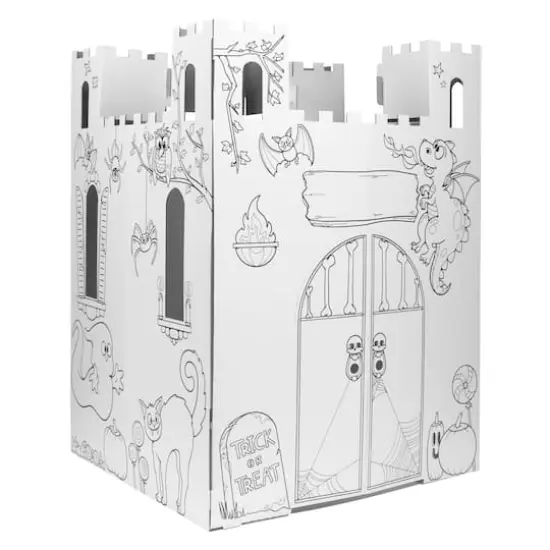 Easy Playhouse Haunted Castle Cardboard Playhouse {6}