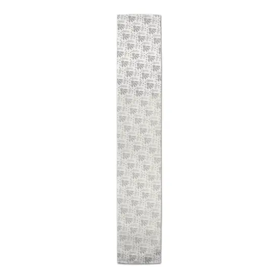 Gray Flowers Indoor/Outdoor Table Runner {1}