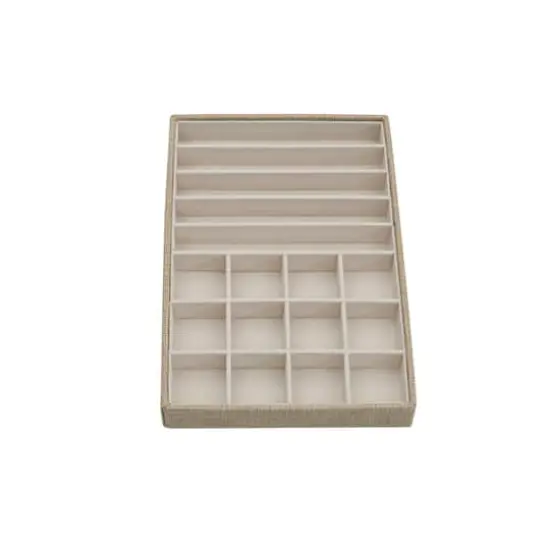 Household Essentials Stackable Jewelry Tray Set Brown {9}