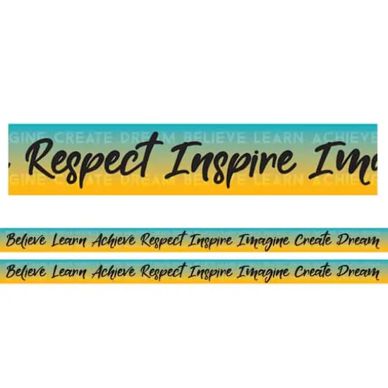 Charles Leonard Motivational Words Theme Magnetic Border, 48ft. {1}