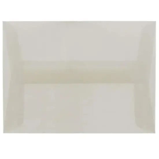 JAM Paper A2 Translucent Vellum Invitation Envelopes, 25ct. Platinum Silver {1}