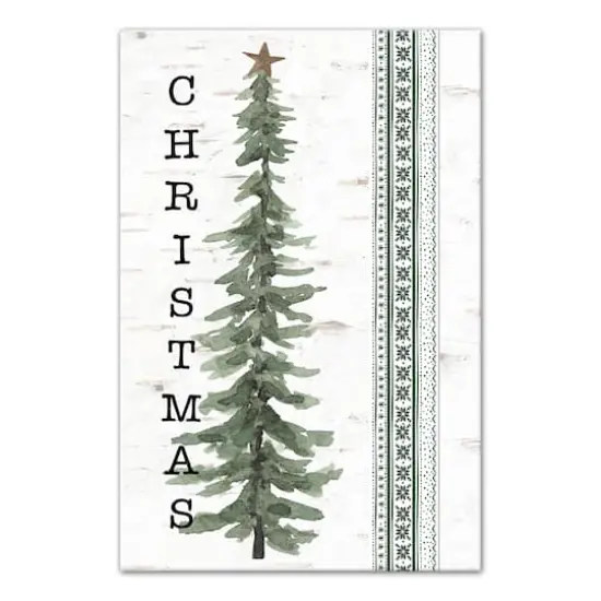 Tree Isle Green Canvas Wall Art {1}