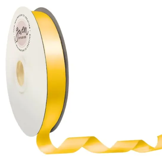 Gwen Studios Double Faced Satin Ribbon Yellow {1}