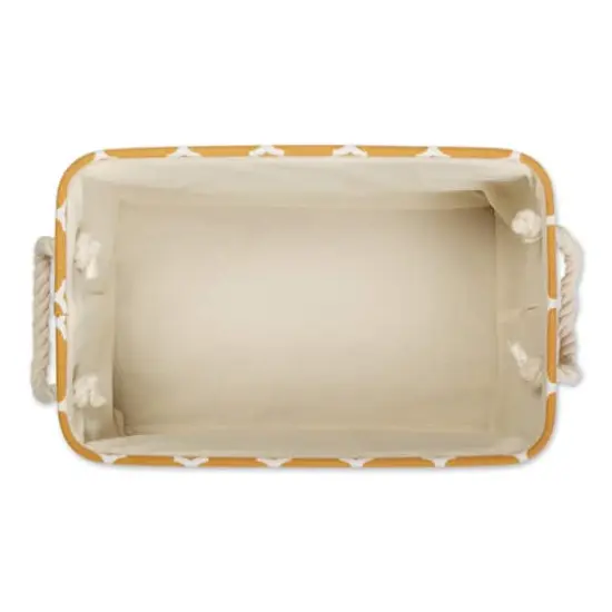 DII® Medium Rectangle Polyester Lattice Bin Pumpkin Spice {4}