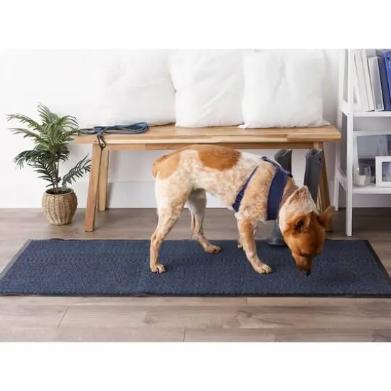 DII&reg; Blue & Black Walk Off Utility Runner Doormat, 22" x 60" {7}