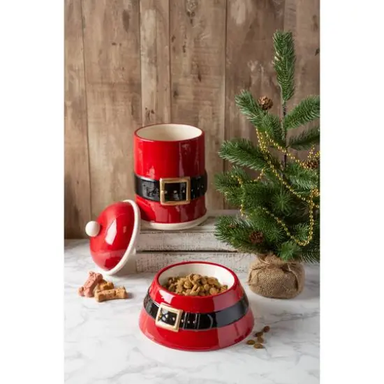 DII&reg; Santa Belt Pet Bowl {6}