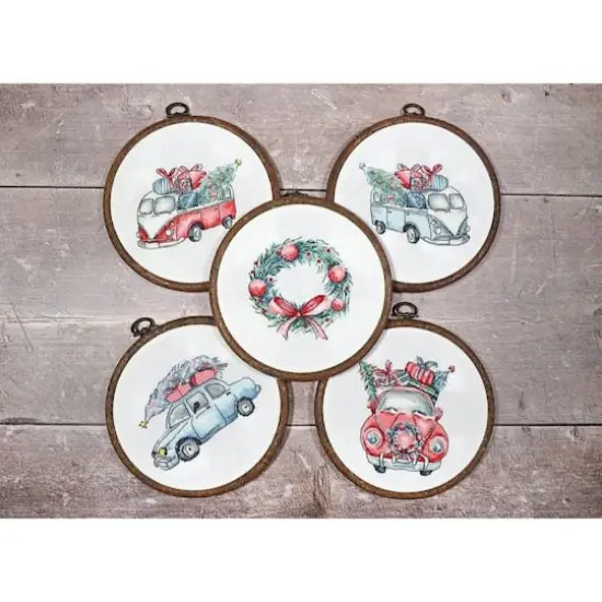 Letistitch Christmas Retro Cars Kit Counted Cross Stitch Kit {1}