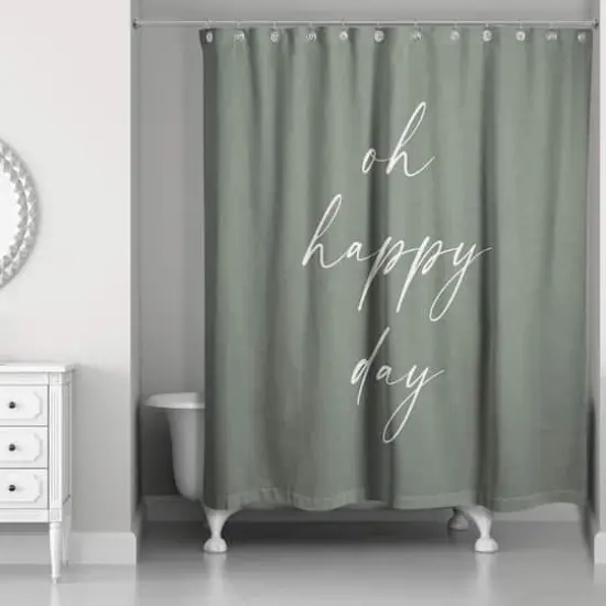 Oh Happy Laundry Day 71" x 74" Shower Curtain {1}