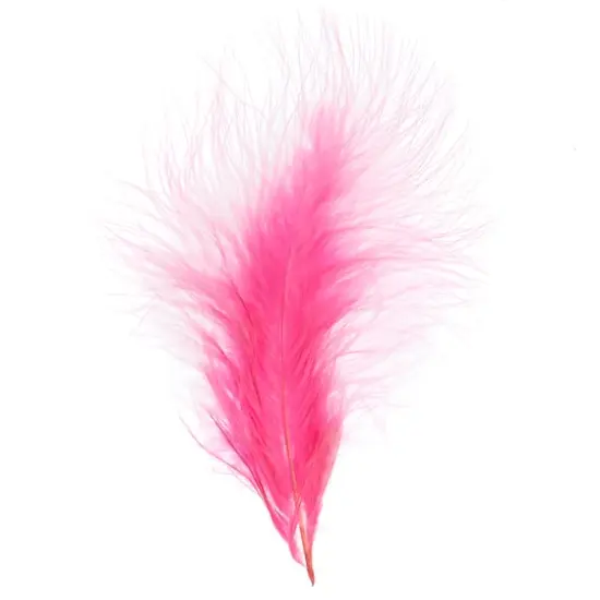 John Bead 4"-6" Marabou Feathers Pink {1}