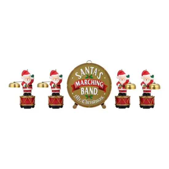 Mr. Christmas 6" Animated Santas Marching Band {1}