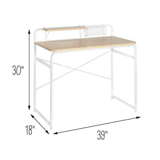 Honey Can Do White Home Office Computer Desk {6}