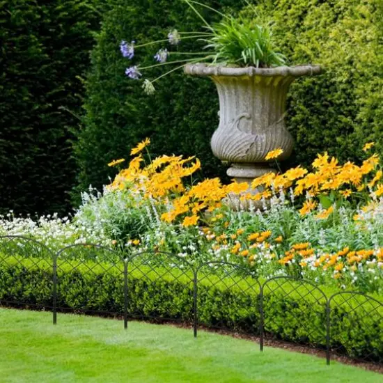 NEX 10ft. Black Rhombic Garden Fence {4}