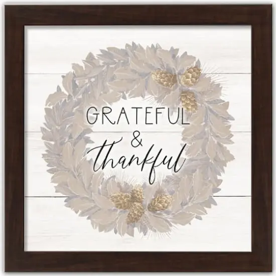 Grateful & Thankful Fall Print in Black Frame {1}
