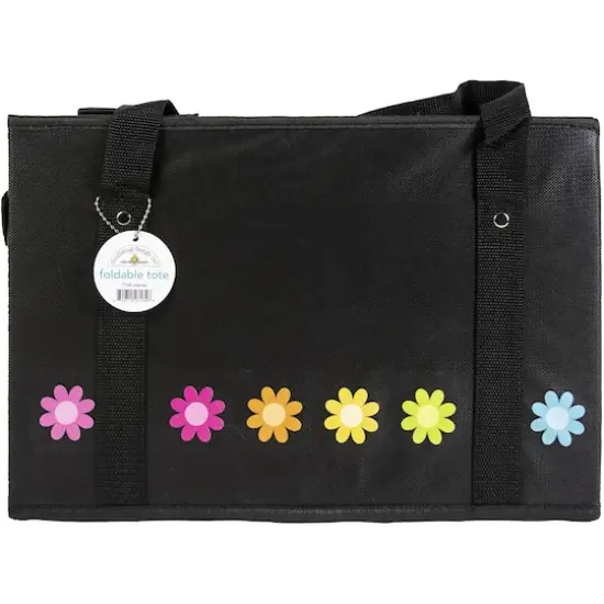 Doodlebug Daisies Canvas Foldable Tote {1}