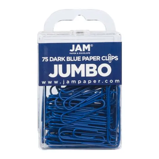 JAM Paper Jumbo Paper Clips Teal {2}