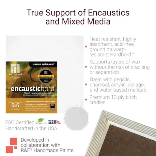 Ampersand&trade; 9" x 12" Encausticbord&trade; {4}