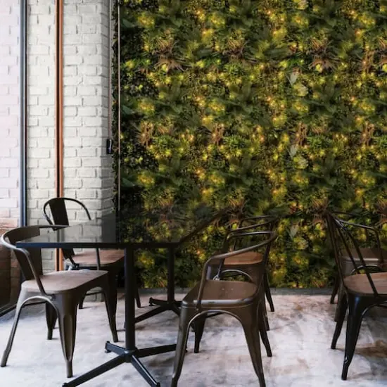 GreenSmart Dekor 40" Bali with LED lights Faux Green Plant Wall {7}