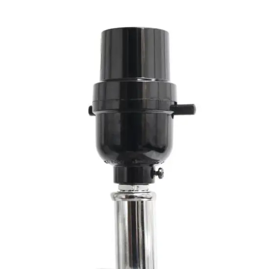 Lalia Home Lexington 21" Leather Table Lamp with USB Charging Port Black {8}