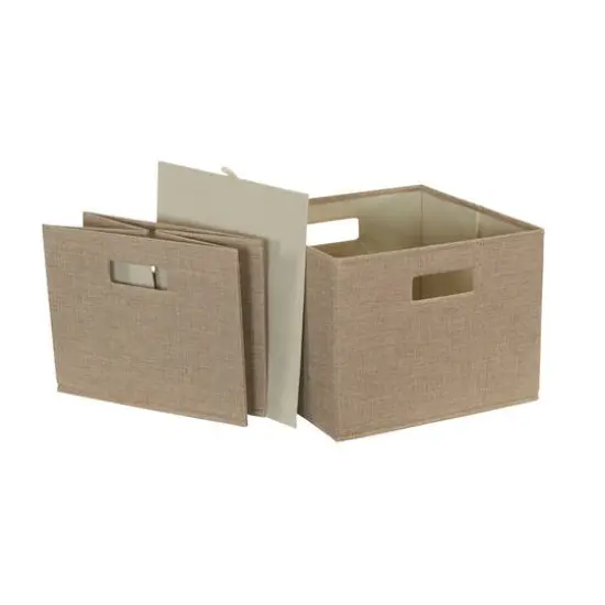 Household Essentials Storage Cubes, 2ct. Brown {7}