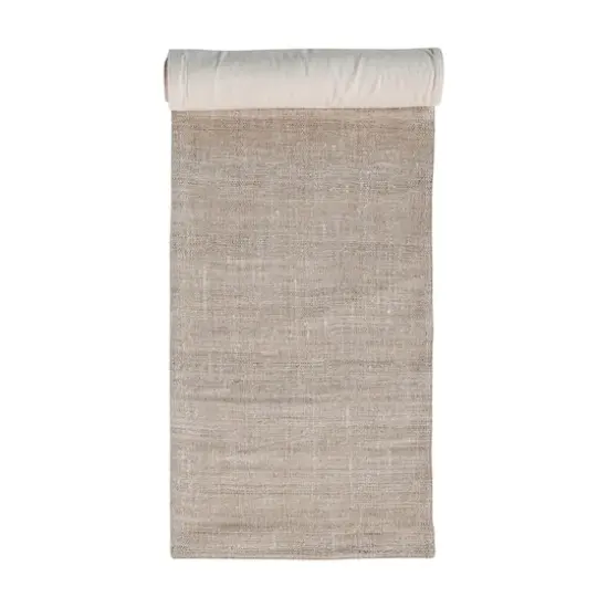 Hello Honey&reg; 72" Natural Woven Hemp Fiber & Cotton Rectangle Table Runner {4}